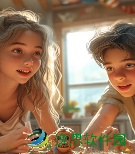女生和男生一起努力生猴子的画面,携手共创未来 女孩与男孩共同努力迎接新生命的温馨画面