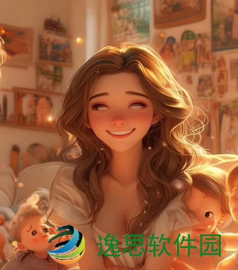 幸福一家四口共度温馨时光的快乐故事